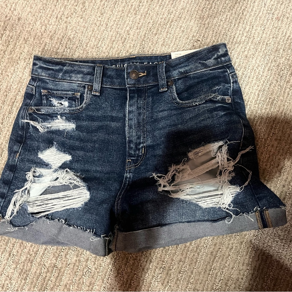 blue jean shorts